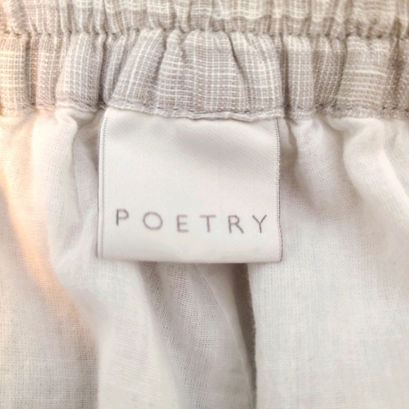POETRY 100% Linen Culottes Wide Leg Stripe Pants - Picture 3 of 9